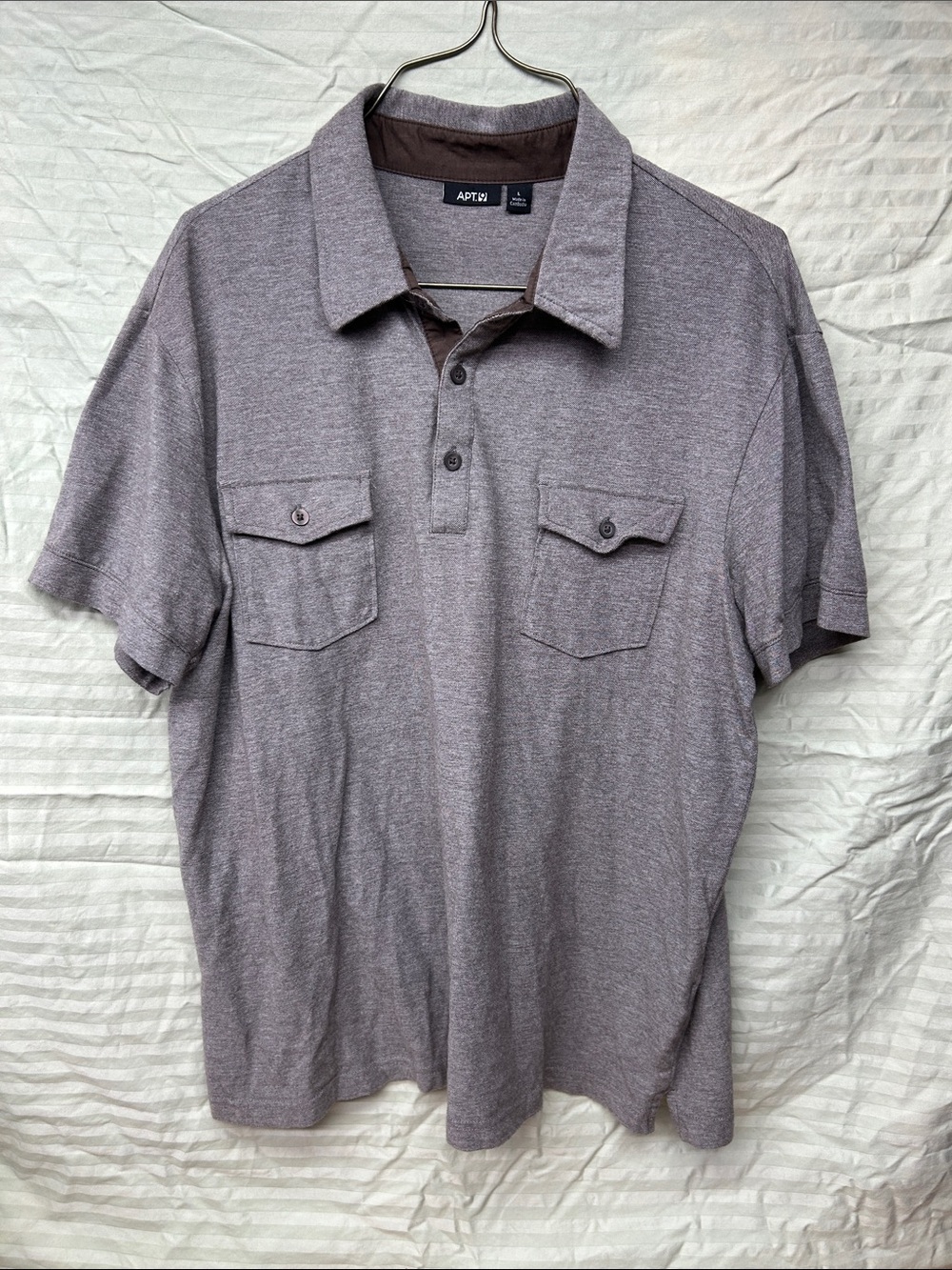 Apt. 9 Men's Polo Shirt in Heather Mauve Gray